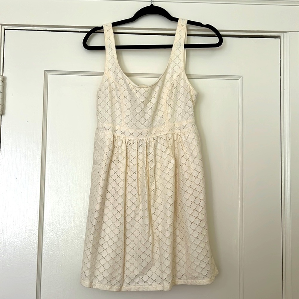 Judith March Ivory Lace Open Back Dress